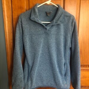 Eddie Bauer Men's Zip Up Blue Sweater